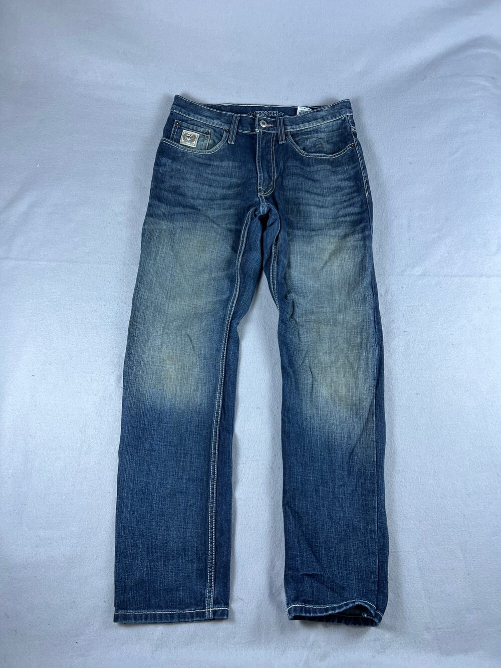 Cinch White Label Jeans Men 32x32 Blue Straight Leg Relaxed Stonewash Denim Work